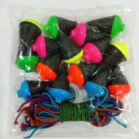Rim Spinning Top (Pack of 12) Double colour top No.1 (DT1)Gift for kids Lattu,Spinning top